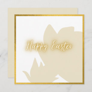 Classic Gold White Floral Oaster Card
