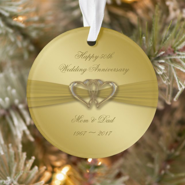 Classic Golden 50 Jahre alt Akronylic Ornament (Baum)