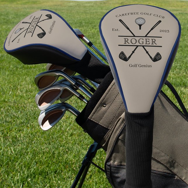 Classic Golf Club Blue Piping Golf Headcover (Von Creator hochgeladen)