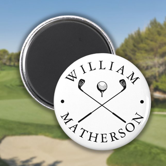 Classic Golf Clubs Individuelle Name Golf Ball Mar Magnet (Classic Golf Clubs Custom Name Golf Ball Marker Magnet)