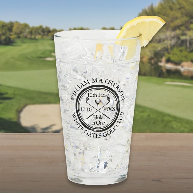 Classic Golf Hole in einem Personalisierten Glas (Classic Golf Hole in One Personalized Glass)
