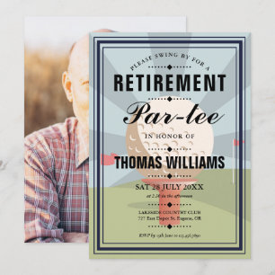Classic Golf Retirement Partee Party Foto Einladung