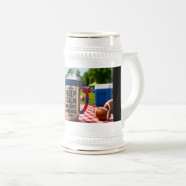 Classic Gray/Blue Stein 22oz Tasse (VorderseiteRechts)