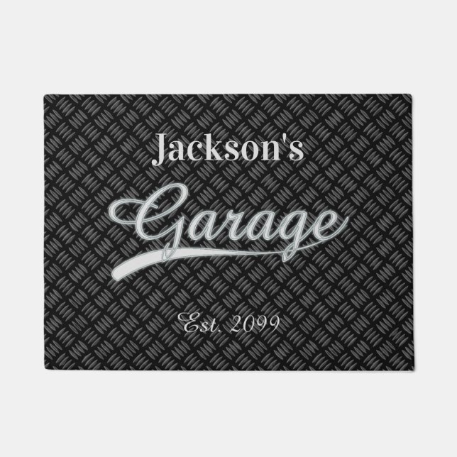 Classic Gray Garage Door mats Doormats Rugs Fußmatte (Vorderseite)
