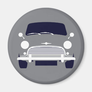 Classic Gray Morris Mini Cooper Magnet