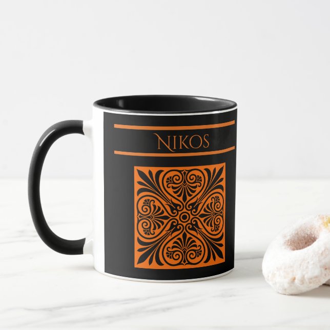 Classic Greek Inspired Personalized  Tasse (Mit Donut)