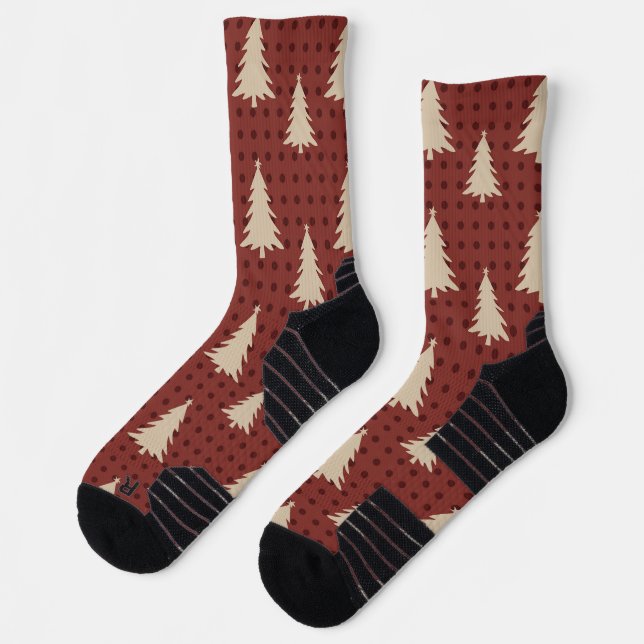 Classic Green and Red Argyle Athletic Performance  Socken (Links)