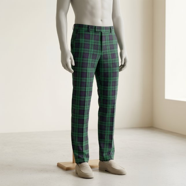 Classic Green Checkered Polyester Poplin Fabric Stoff (Von Creator hochgeladen)