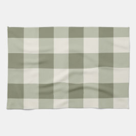 Classic Green Farmhouse Gingham Style Geschirrtuch
