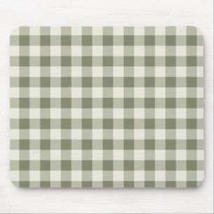 Classic Green Farmhouse Gingham Style Mousepad