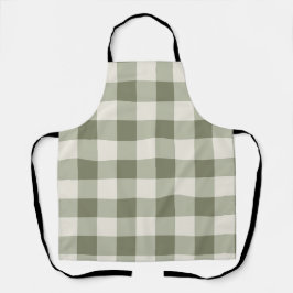 Classic Green Farmhouse Gingham Style Schürze