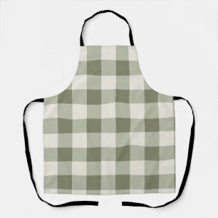 Classic Green Farmhouse Gingham Style Schürze