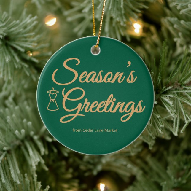 Classic Green & Gold Logo Ornament (Baum)