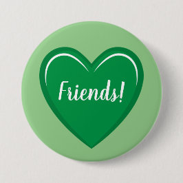 Classic Green Heart Design mit Friends Text Button