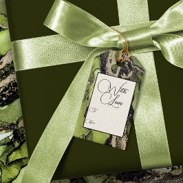 Classic Green Holiday mit Liebe Gift Tags Geschenkanhänger