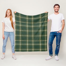 Classic Green Plaid Christmas Fleecedecke