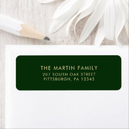 Classic Green Return Address Label