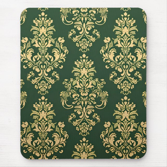 Classic Green Rokoko Ornamentation Mousepad (Vorne)