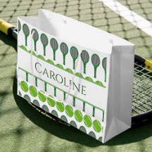 Classic Green Tennis Rackets Balls Girls Cool