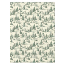 Classic Green und Cream Toile Französisch Weihnach