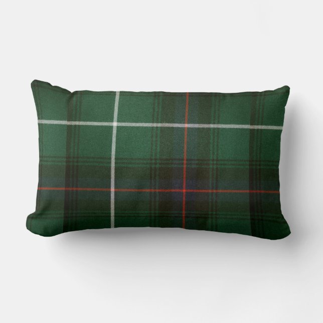 Classic Green und Red Kariert Lendenkissen (Vorderseite)