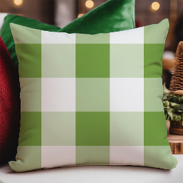 Classic Green White Buffalo Karo Weihnachten Kissen