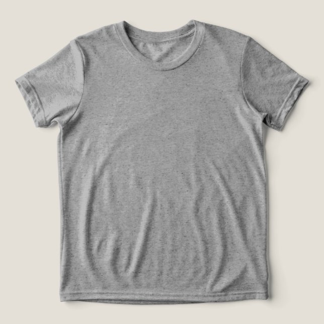 Classic Grey Basic T-Shirt – Comfortable Everyday  Tri-Blend Shirt (Design Vorderseite)