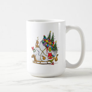 Classic Grinch   Grinch & Max mit Sleigh Kaffeetasse