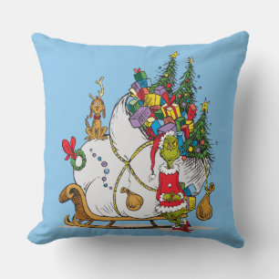 Classic Grinch   Grinch & Max mit Sleigh Kissen