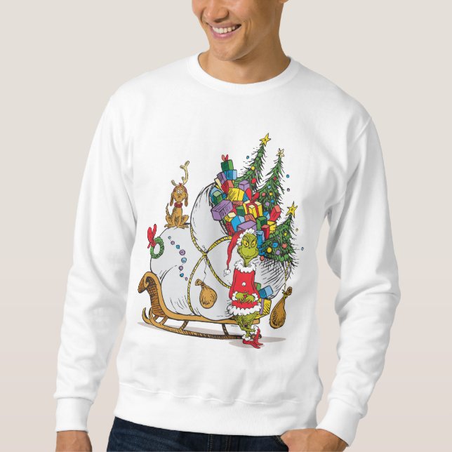 Classic Grinch | Grinch & Max mit Sleigh Sweatshirt (Vorderseite)