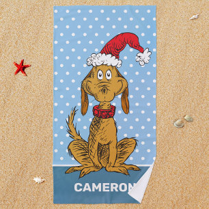 Classic Grinch Max. Weihnachtsmannmütze Strandtuch