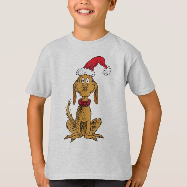Classic Grinch | Max. Weihnachtsmannmütze T-Shirt (Vorderseite)