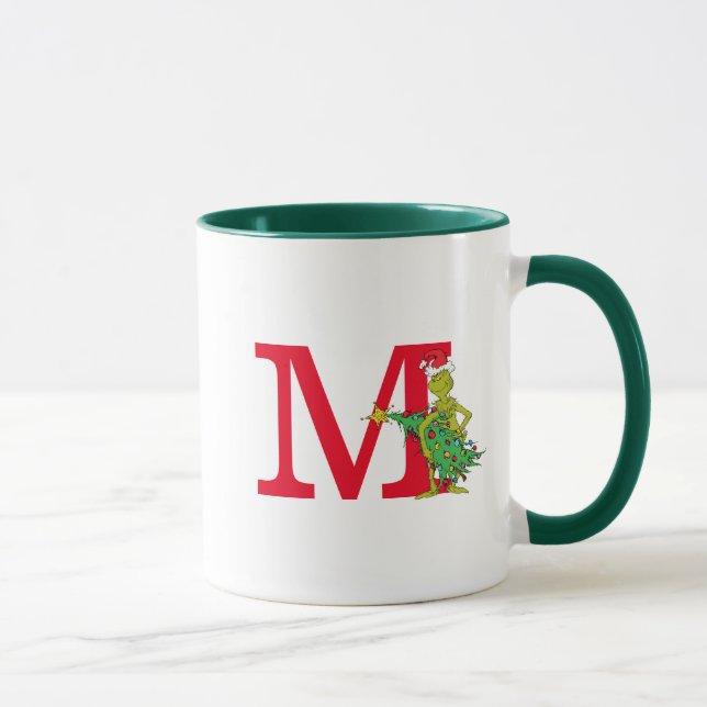 Classic Grinch | Naughty Monogram M Tasse (Rechts)