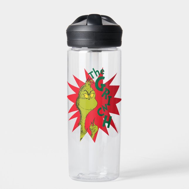Classic Grinch | Rote Sternexplosion Trinkflasche (Vorderseite)