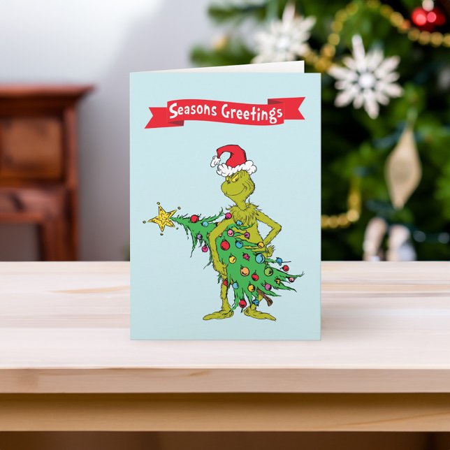 Classic Grinch | Übeltäter Feiertagskarte (Card on table)