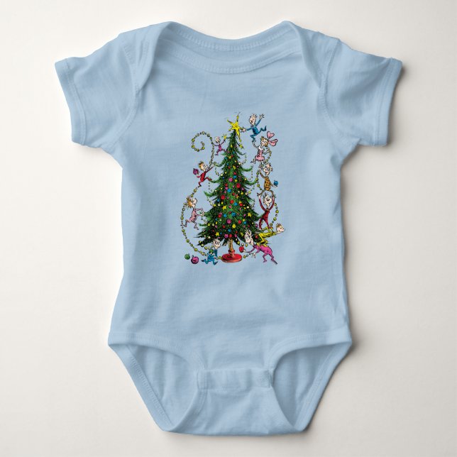 Classic Grinch | Weihnachtsbaum Baby Strampler (Vorderseite)
