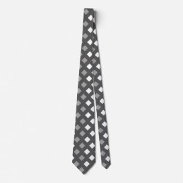 Classic gris foncé Plaid Unisex Cravate