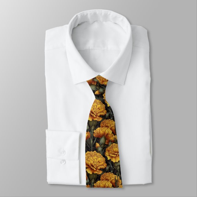 Classic Groomsman Gift Carnation Floral Krawatte (Gebunden)