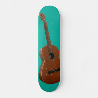 Classic Guitar Art Print auf Pool Green Skateboard