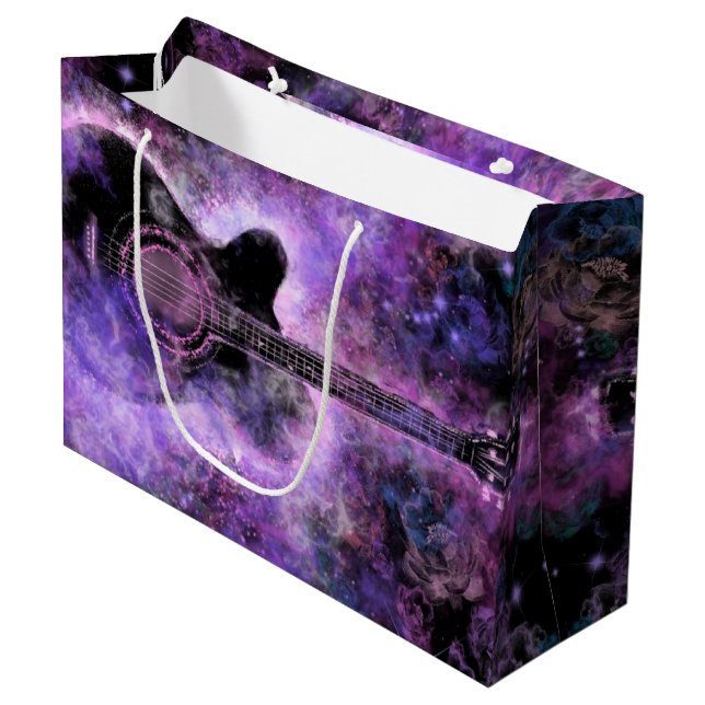 Classic Guitar Gift Bag Große Geschenktüte (Vorderseite Schrägansicht)