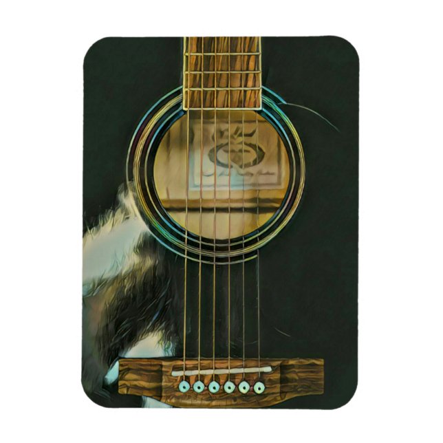 classic guitar gift for dad magnet (Vertikal)