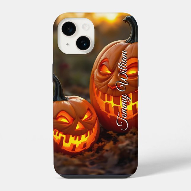 Classic Halloween Pumpkin iPhone 14 Hülle (Rückseite)