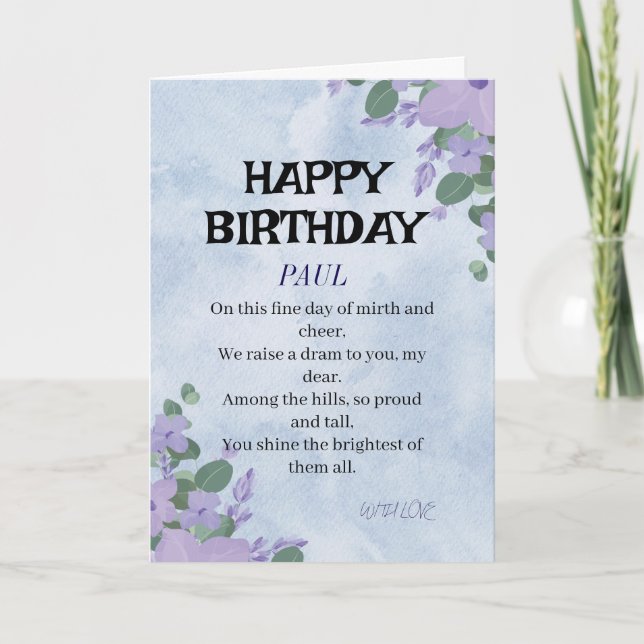 Classic HAPPY BIRTHDAY CARD Karte (Vorderseite)