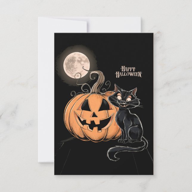 Classic Happy Halloween Grußkarte Nr. 1 Einladung (Vorderseite)