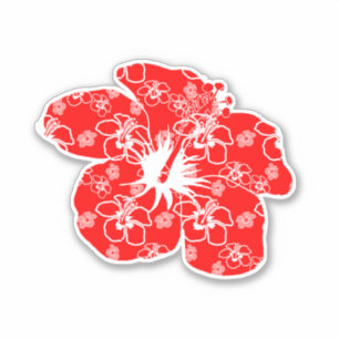 Classic Hawaii Hibiskus Blume Aufkleber