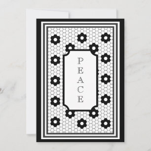 Classic Hex Fliesendesign Friedenskarte Feiertagskarte