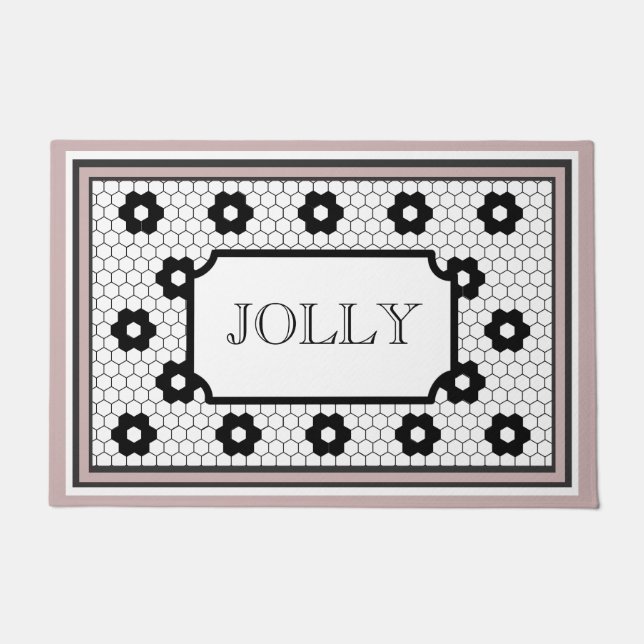 Classic Hex Fliesendesign Jolly Urlaub Fußmatte (Vorderseite)