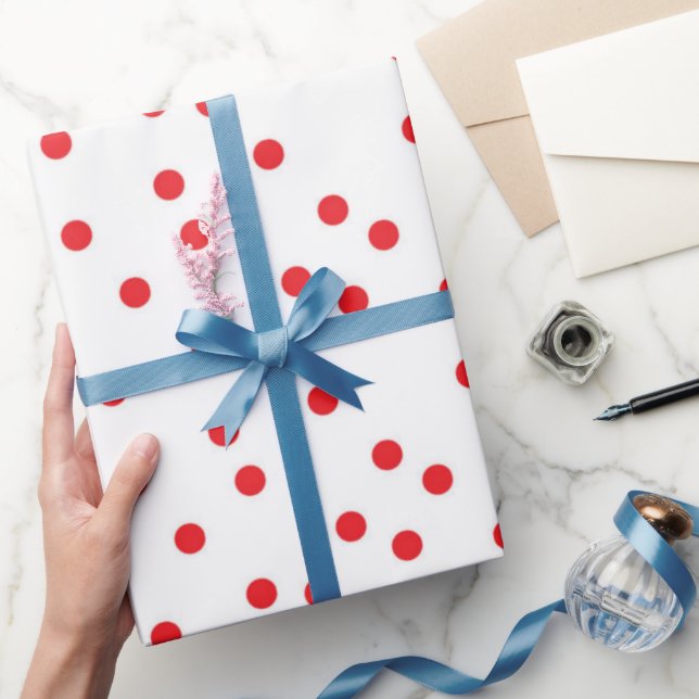 Classic Holiday Birthday Dots Geschenkpapier (Schenken)
