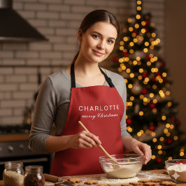 Classic Holiday Cheer Merry Christmas Apron Schürze