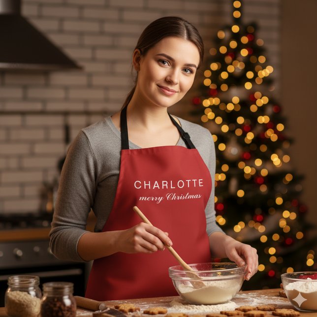 Classic Holiday Cheer Merry Christmas Apron Schürze (Classic Holiday Cheer Merry Christmas Apron)